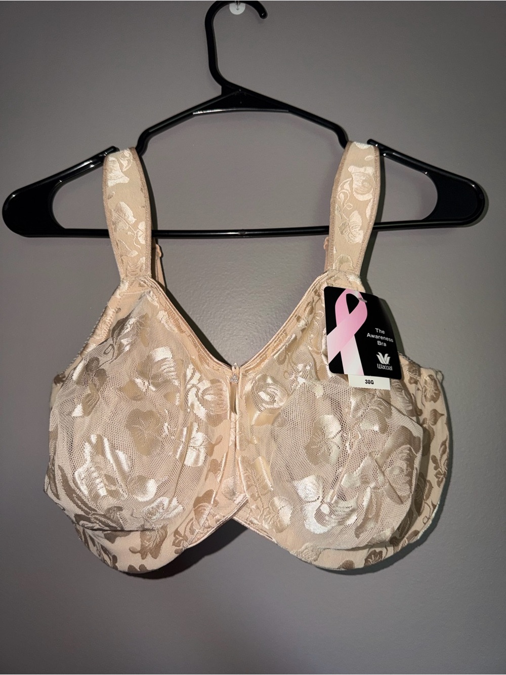 Wacoal Beige Floral Jacquard Full Coverage Bra